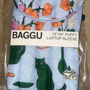 Baggu Puffy Laptop Tablet Sleeve 13"/14" - Cats - Brand New- Rare